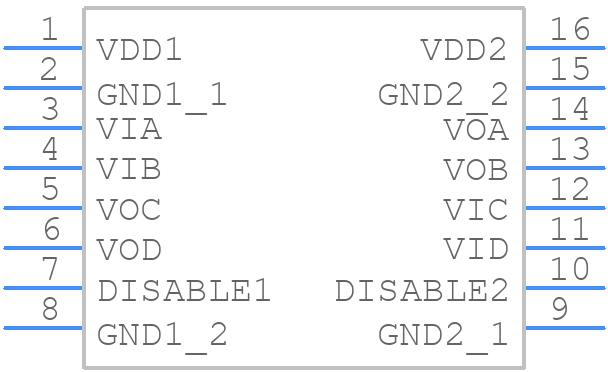 ADUM142D1BRQZ - Analog Devices - PCB symbol