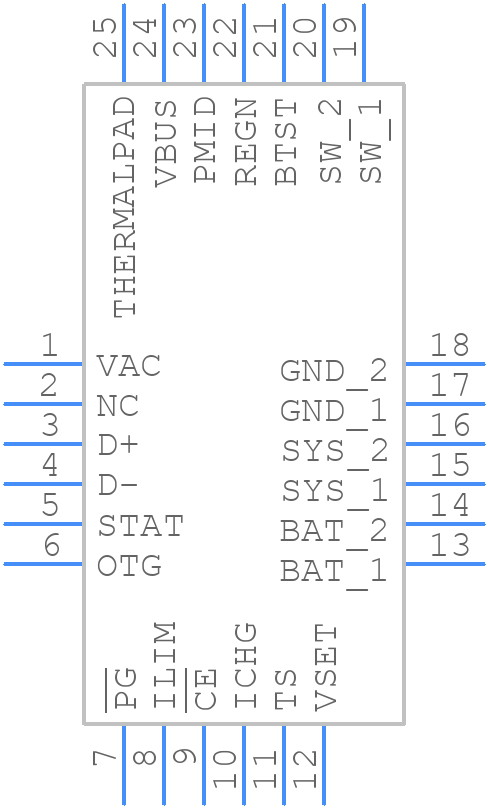 BQ25606RGET - Texas Instruments - PCB symbol
