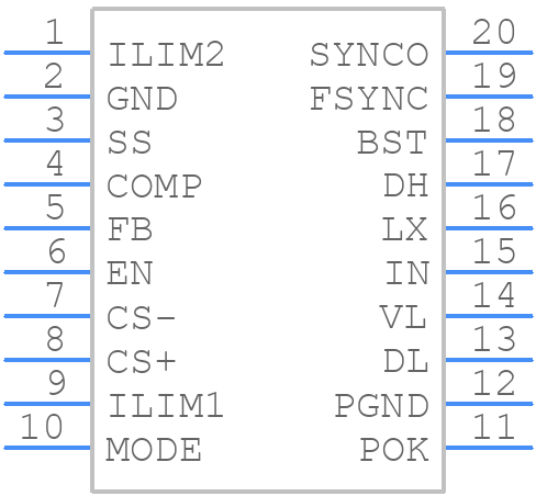 MAX8544EEP+T - Analog Devices - PCB symbol