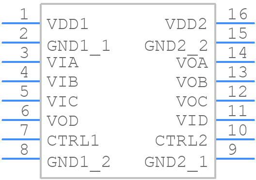 ADUM1411ARWZ-RL - Analog Devices - PCB symbol