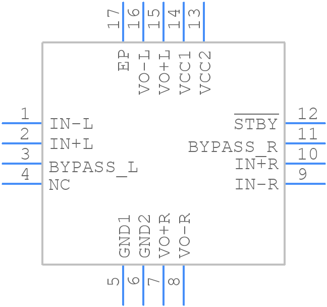 TS4984IQT - STMicroelectronics - PCB symbol