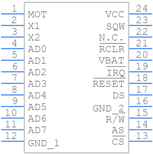 DS12885+ - Analog Devices - PCB symbol
