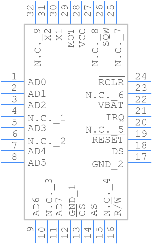 DS12885T+ - Analog Devices - PCB symbol