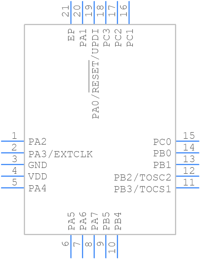ATTINY816-MNR - Microchip - PCB symbol