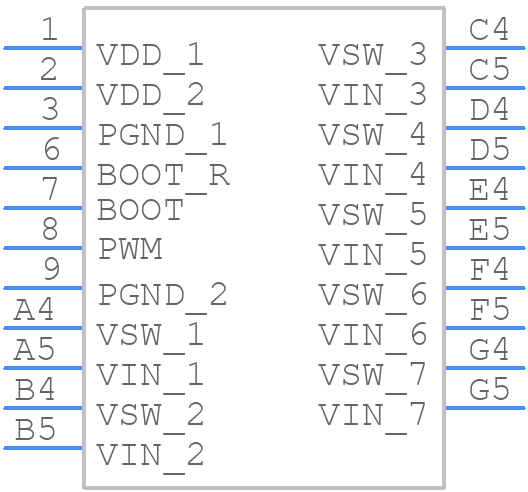 BQ500101DPCT - Texas Instruments - PCB symbol