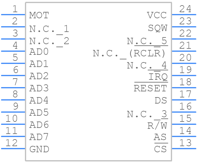 DS12887A+ - Analog Devices - PCB symbol