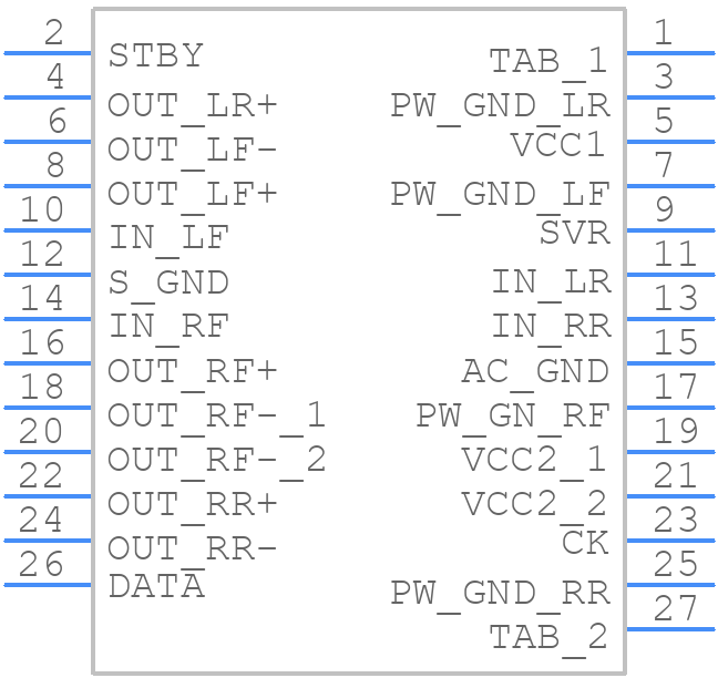 TDA7562 - STMicroelectronics - PCB symbol