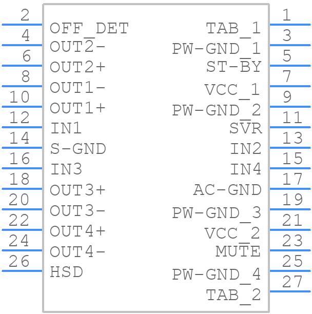 TDA7850AH - STMicroelectronics - PCB symbol