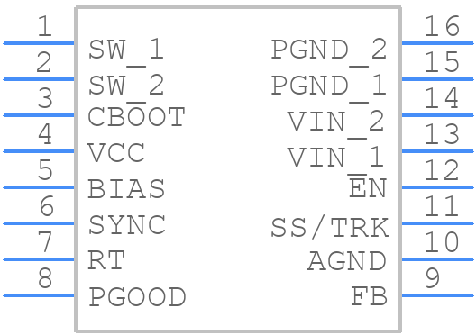 LM43603AQPWPTQ1 - Texas Instruments - PCB symbol