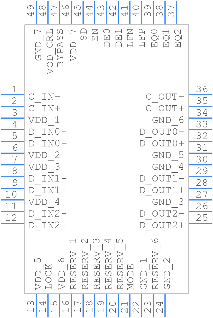 DS34RT5110SQX/NOPB - Texas Instruments - PCB symbol