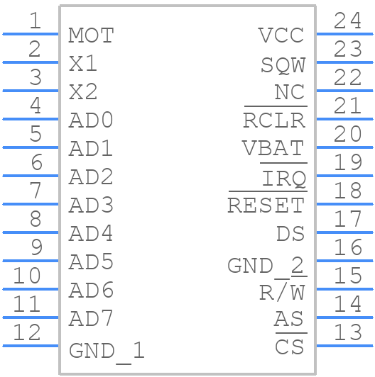 DS12885S+ - Analog Devices - PCB symbol