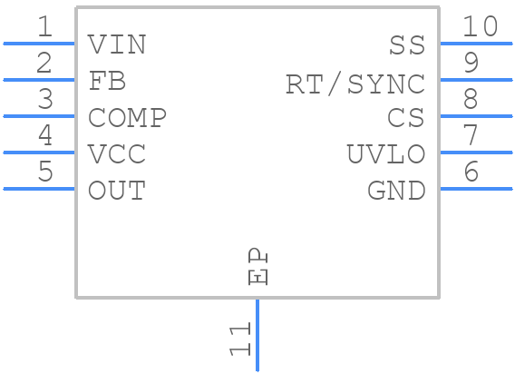 LM5020SDX-1/NOPB - Texas Instruments - PCB symbol