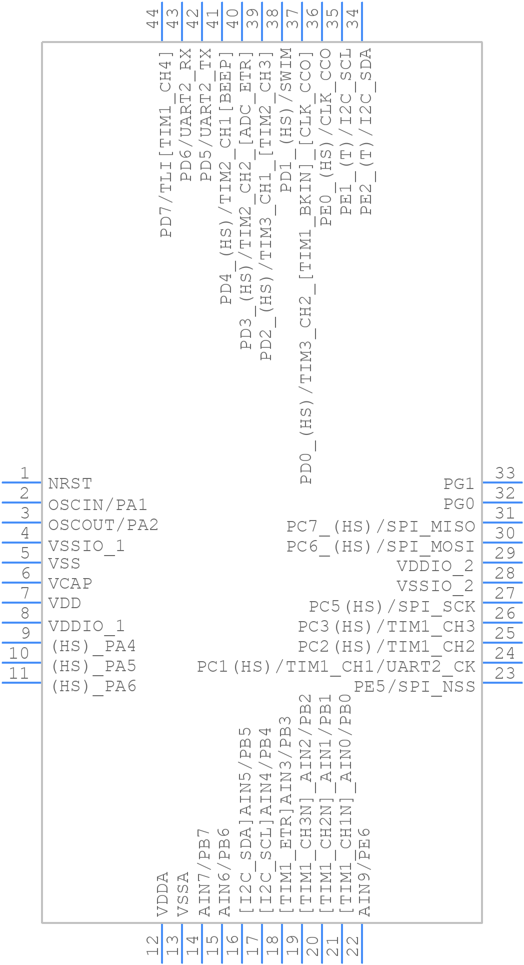 STM8S105S6T3C - STMicroelectronics - PCB symbol