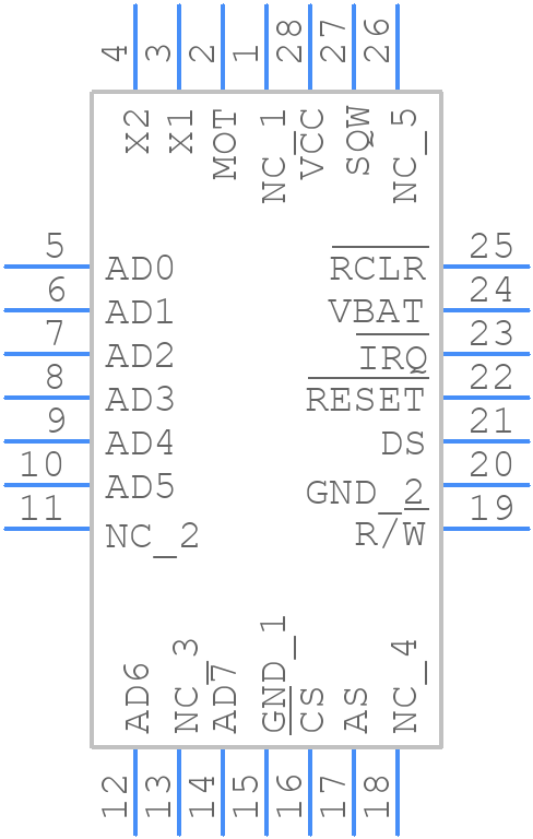 DS12885Q+ - Analog Devices - PCB symbol