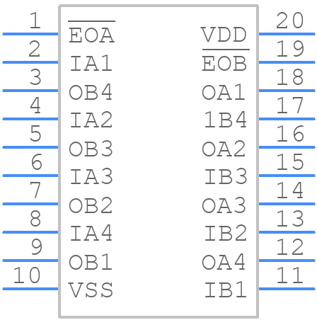 HEF40244BT,652 - Nexperia - PCB symbol