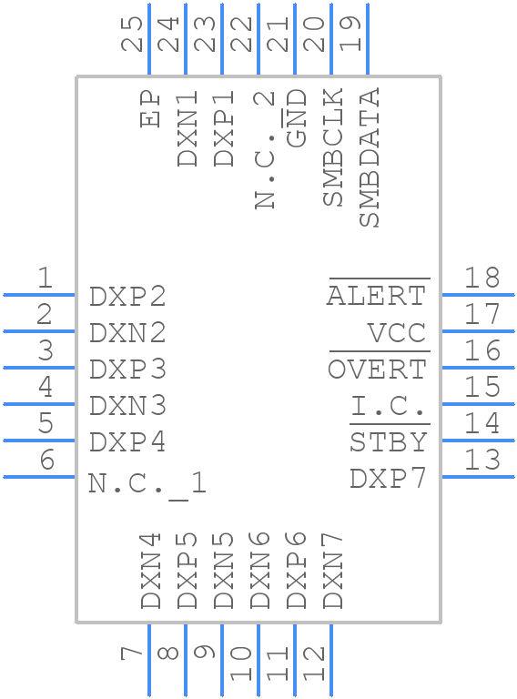 MAX6581TG9A+T - Analog Devices - PCB symbol
