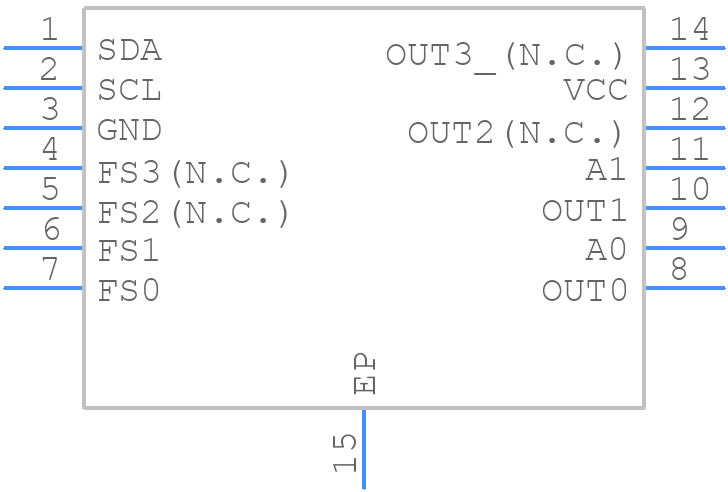 DS4424N+T&R - Analog Devices - PCB symbol