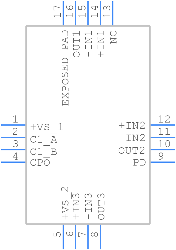 ADA4858-3ACPZ-R7 - Analog Devices - PCB symbol