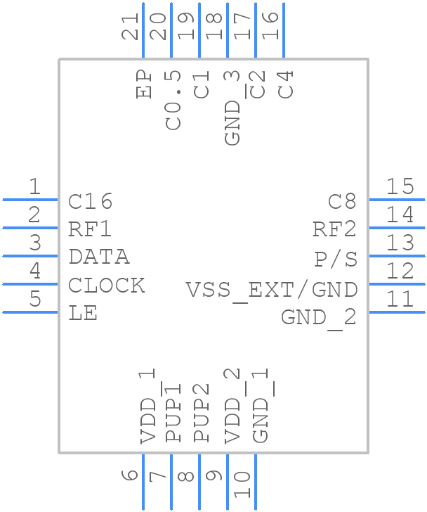 PE4312C-Z - Peregrine Semiconductor - PCB symbol