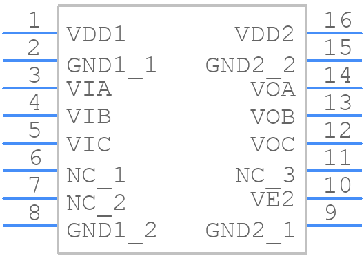 ADUM3300CRWZ - Analog Devices - PCB symbol