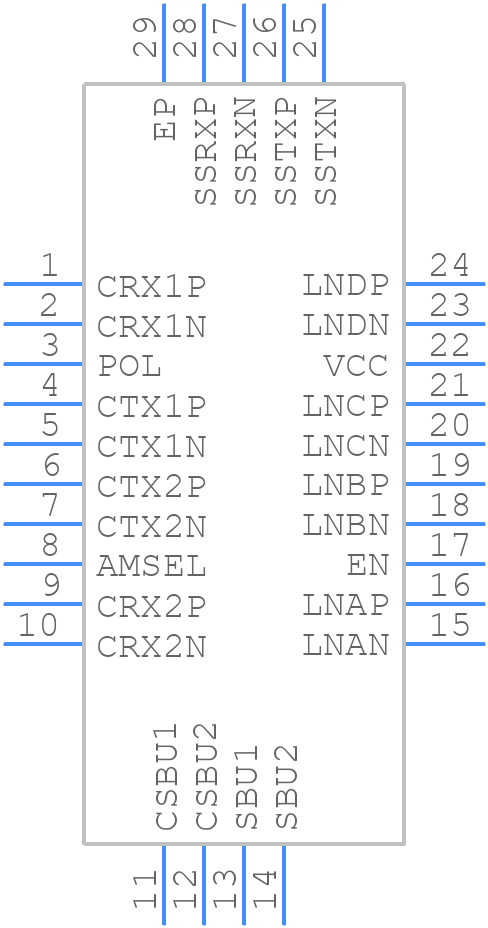 HD3SS460RHRT - Texas Instruments - PCB symbol