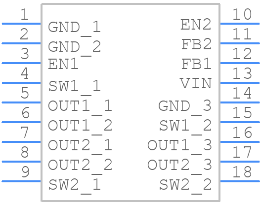 MPM38222GR-Z - Monolithic Power Systems (MPS) - PCB symbol