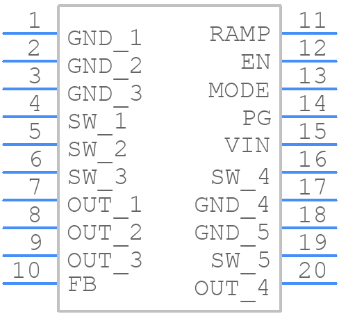 MPM3840GQV-Z - Monolithic Power Systems (MPS) - PCB symbol