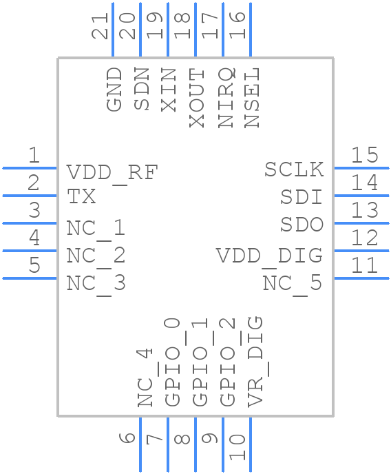 SI4032-B1-FMR - Silicon Labs - PCB symbol