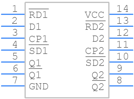 MC74VHC74DR2G - onsemi - PCB symbol