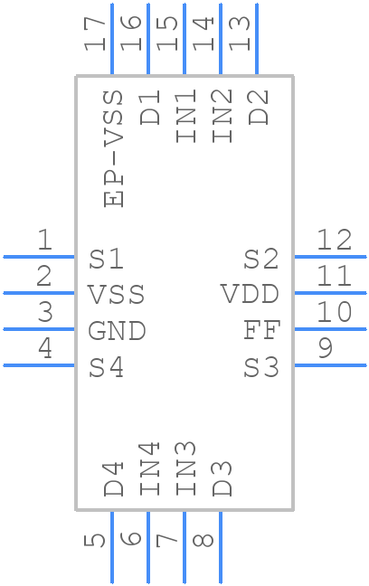 ADG5412FBCPZ-RL7 - Analog Devices - PCB symbol