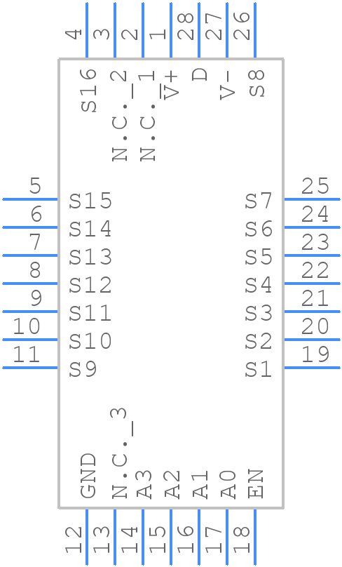 DG406DN+ - Analog Devices - PCB symbol