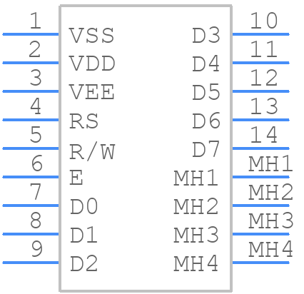 EA W242B-NLW - Display Visions - PCB symbol