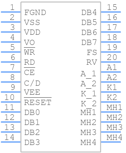 NHD-240128WG-ATMI-VZ# - Newhaven Display - PCB symbol