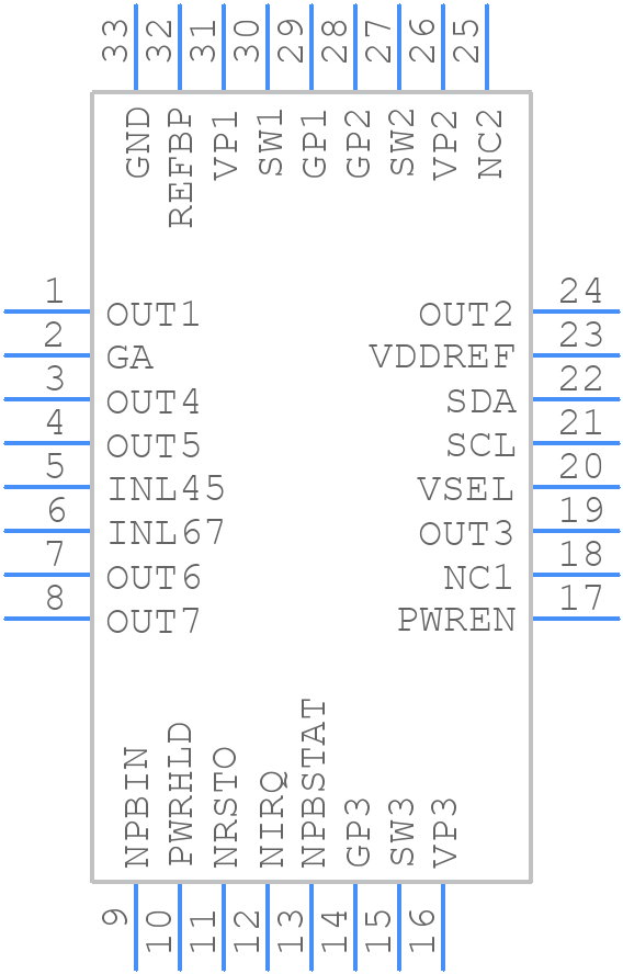 ACT8865QI305-T - Active-Semi - PCB symbol