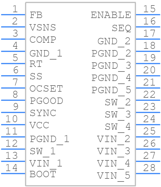 IR3856MTRPBF - Infineon - PCB symbol