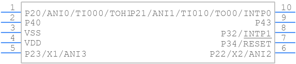 UPD78F9201MA-CAC-A - Renesas Electronics - PCB symbol
