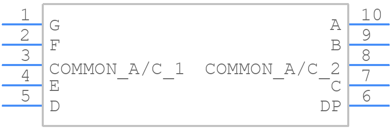 HDSP-301E - Avago Technologies - PCB symbol