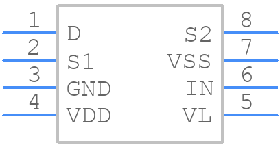 ADG419SRMZ-EP-RL7 - Analog Devices - PCB symbol