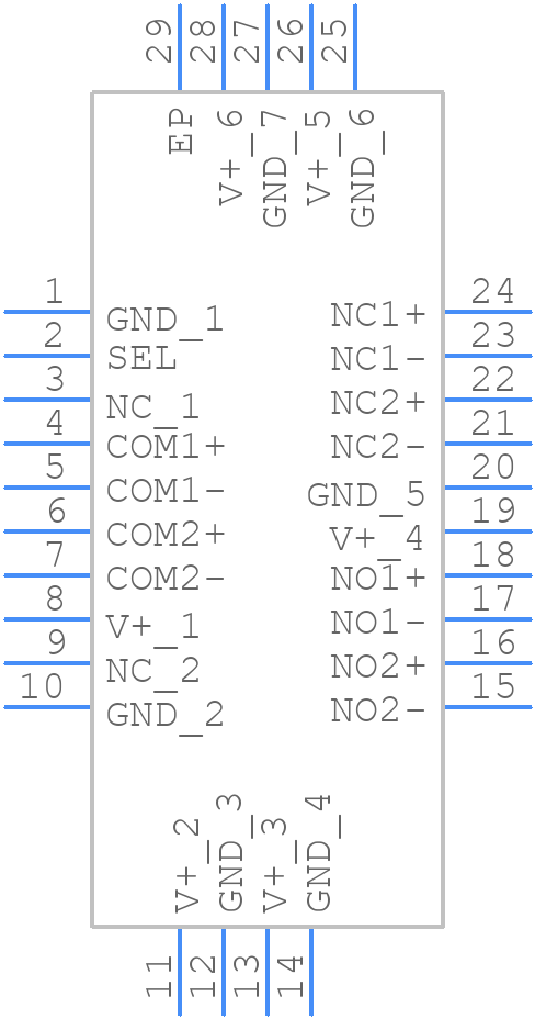 MAX4888AETI+ - Analog Devices - PCB symbol