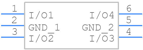 ESDA25-4BP6 - STMicroelectronics - PCB symbol