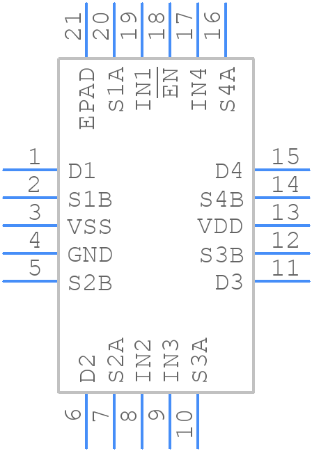 ADG1634BCPZ-REEL7 - Analog Devices - PCB symbol