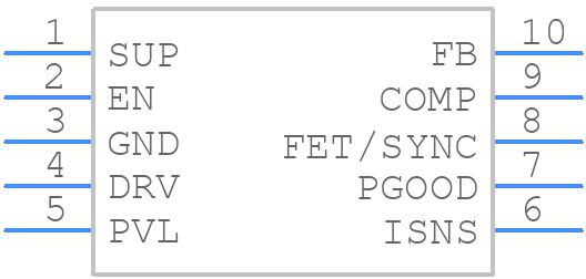 MAX17290EUBA+ - Analog Devices - PCB symbol