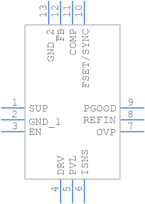 MAX17290ETCC+T - Analog Devices - PCB symbol