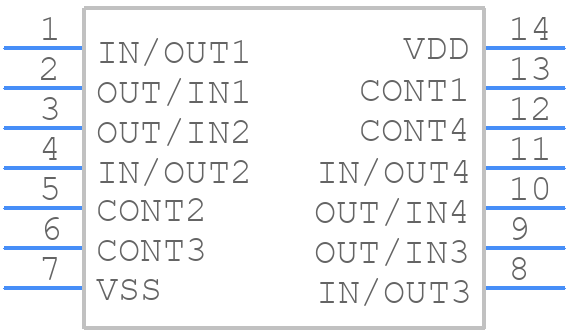 TC4066BFELNF - Toshiba - PCB symbol