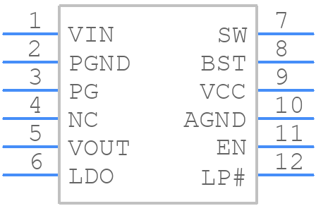 NB679AGD-P - Monolithic Power Systems (MPS) - PCB symbol