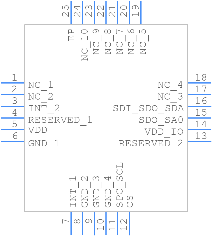 AIS328DQ - STMicroelectronics - PCB symbol