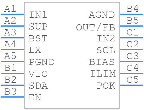 MAX77756BEWL+T - Analog Devices - PCB symbol