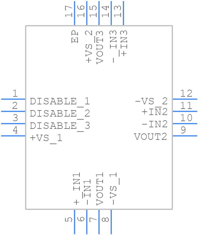 ADA4853-3WYCPZ-R7 - Analog Devices - PCB symbol