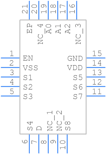 ADG758BCPZ-REEL7 - Analog Devices - PCB symbol