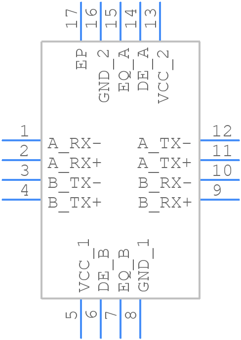NB7VPQ702MMUTXG - onsemi - PCB symbol